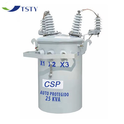 Trasformatore riempito di olio - Trasformatore montato su palo monofase garantito 60Hz 23kV 230V / 460V 50kVA